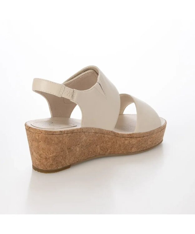 ing <ing>ワンポイントウエッジソールサンダル アイボリー