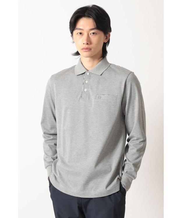 DAKS スーピマカノコ ポケットポロ チャコールグレー