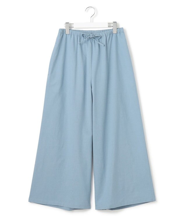 J.PRESS YORK STREET 【WOMEN】リネンライクリラックス ワイドパンツ ダルブルー系