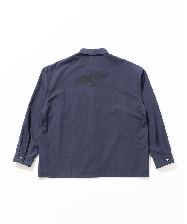 JOSEPH ABBOUD MOUNTAIN 【テーム ヤルヴィモチーフ・サスティナブル・オーガニック】オーガニックブロードシャツ ネイビー系