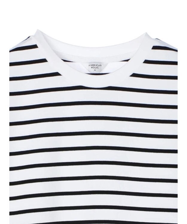 AMERICAN HOLIC 抗菌防臭＋ＵＶカット裾ラウンドカットチュニック Border