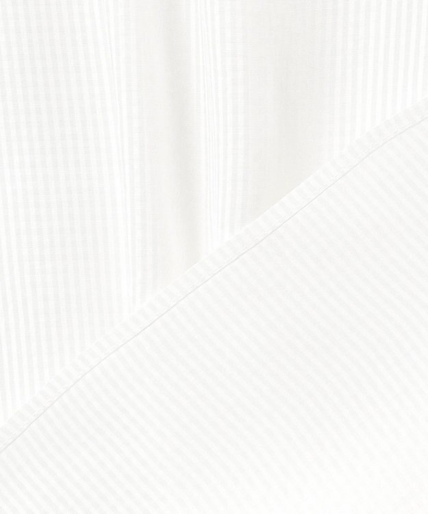 J.PRESS LADIES S 【洗える】アセVisシャドーギンガム シャーリング ブラウス ホワイト系