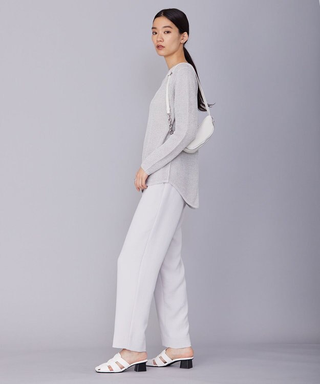 ICB 【WEB限定カラーあり・洗える】ペーパーブレンドシャインニット プルオーバー トープ系