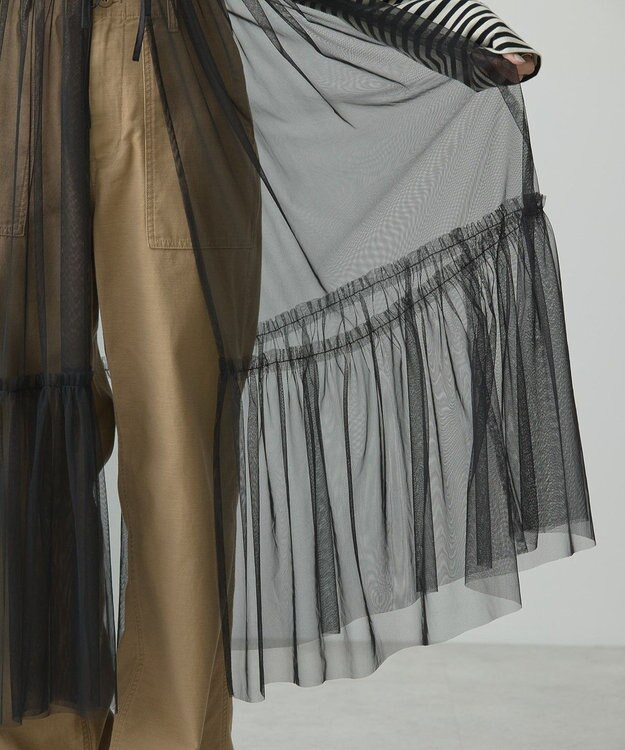 AMERICAN HOLIC ティアードチュールワンピース Black