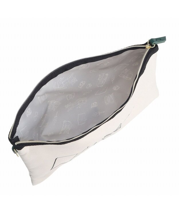 ACE BAGS & LUGGAGE HAyU × ace.  フラットポーチ 3点セット 猫柄 17825 アイボリー