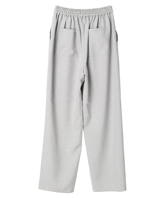 Green Parks 麻調ストレートパンツ Gray