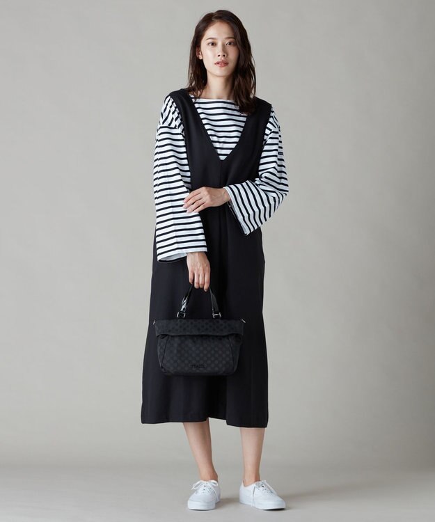 Y'SACCS PolkaDots口折れミニトート ブラック