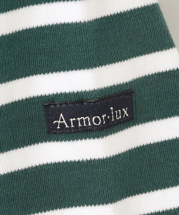 23区 L 【洗える】Armor-lux スムース ボーダー カットソー ブラック×ホワイトボーダー