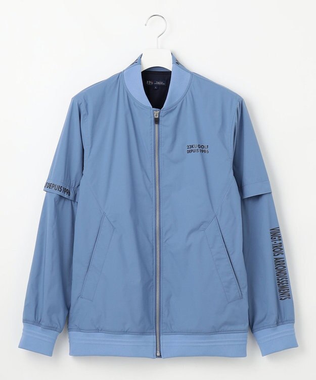23区GOLF デタッチャブルスリーブ【MEN】２ＷＡＹ ブルゾン サックスブルー系