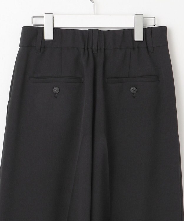 23区 L 【撥水加工/UVカット】キューティクルストレッチツイル ワイドパンツ ブラック系