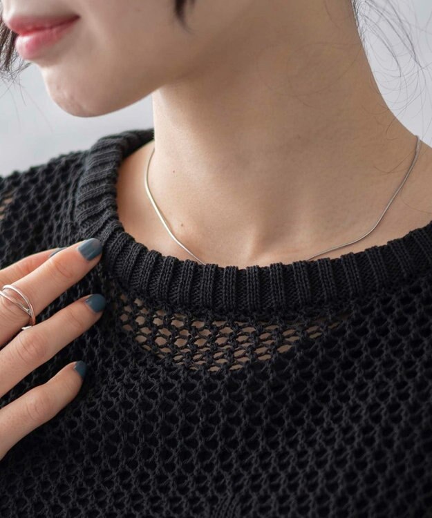 WEGO スターメッシュニットプルオーバー ブラック