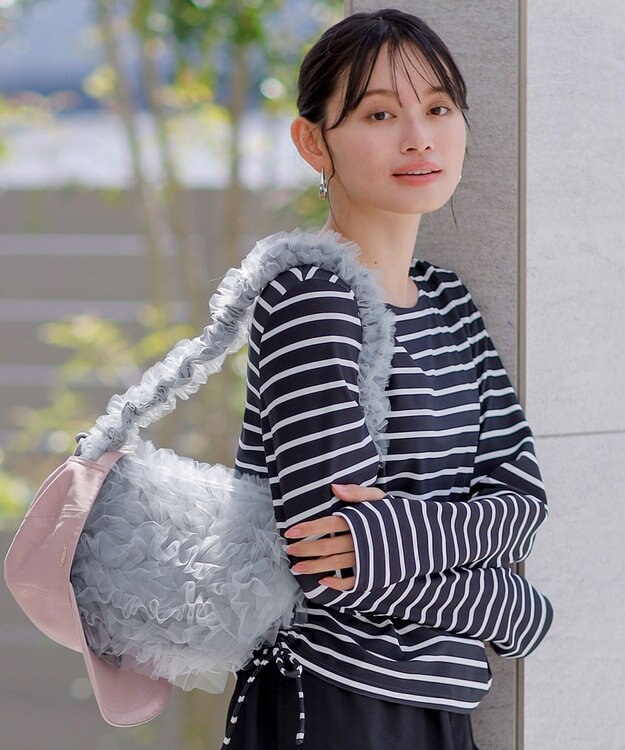 ANY SIS エアリーチュール ショルダーバッグ ライトグレー