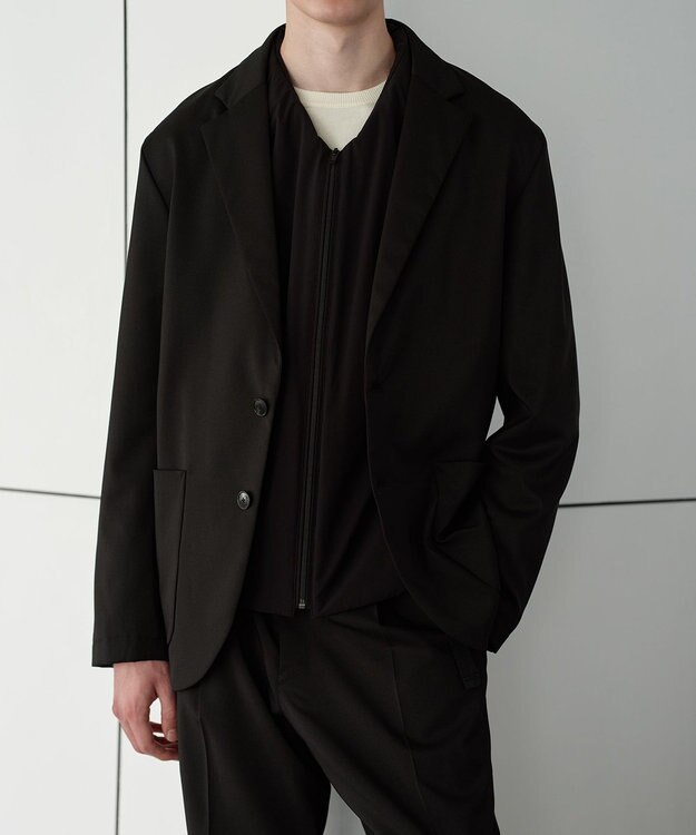 UNFILO MENS ウールライクテーラードジャケット ブラック