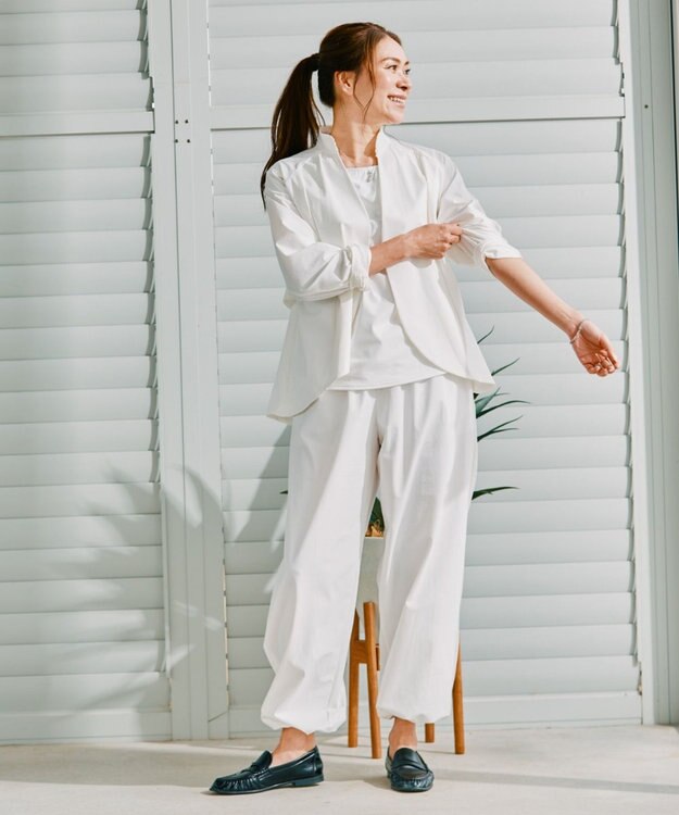 San-ai Resort（三愛水着楽園） 【大日方久美子×Reir】【UPF50+】【はっ水】【遮熱】【接触冷感】【水陸両用】　ロングパンツ　M・L　【Reir（レイール）】 ホワイト