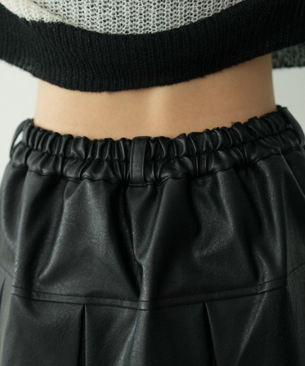 WEGO PUプリーツスカパン ブラック