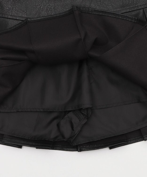 WEGO PUプリーツスカパン ブラック