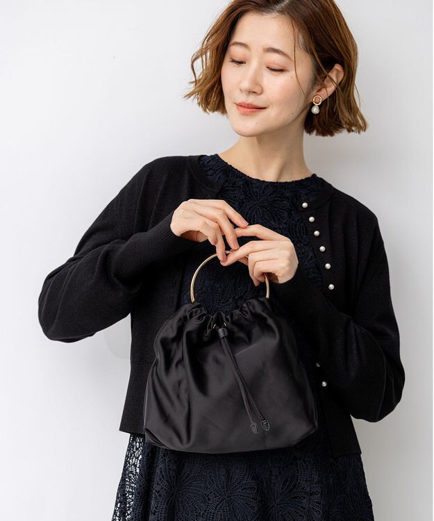 23区 【APPLAUDIR】ゴールドハンドル バッグ ブラック系