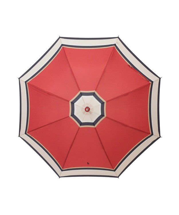 MOONBAT 【日本製/ジャンプ傘】POLO RALPH LAUREN（ポロ ラルフローレン） 長傘 マルチボーダー レッド