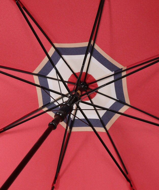 MOONBAT 【日本製/ジャンプ傘】POLO RALPH LAUREN（ポロ ラルフローレン） 長傘 マルチボーダー レッド