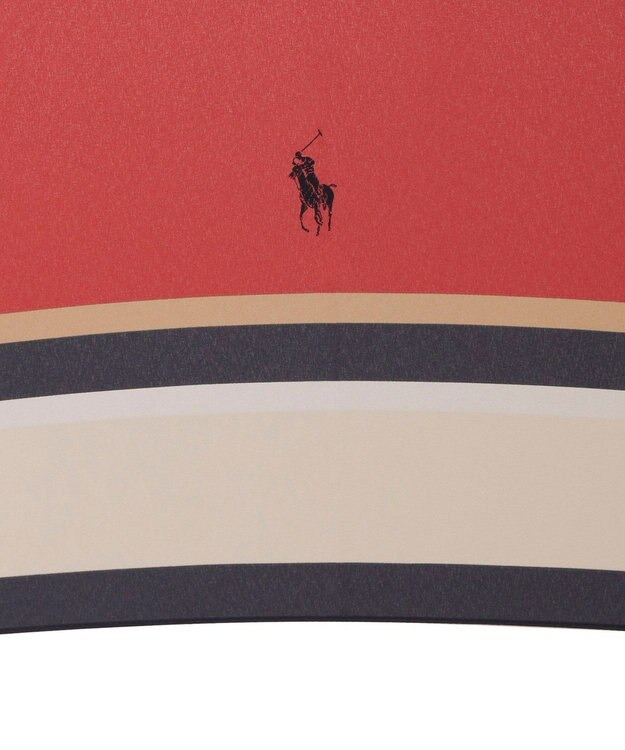 MOONBAT 【日本製/ジャンプ傘】POLO RALPH LAUREN（ポロ ラルフローレン） 長傘 マルチボーダー レッド