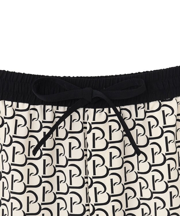 BEIGE， 【S-size】MONT THABOR / ロゴパンツ Ecru×Black