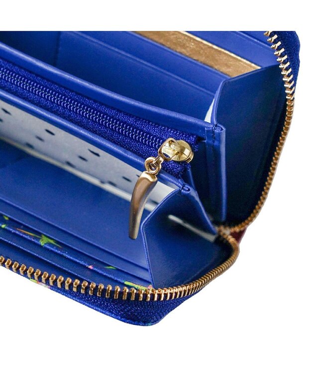 tsumori chisato CARRY エジプシャンスター ラウンドファスナー長財布 【きめ細かな羊革】 ブルー