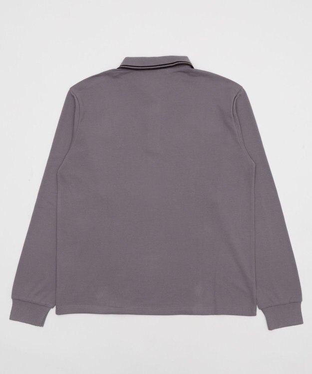 WEGO 【25年秋冬新作/ユニセックスITEM/SMLサイズ展開】別注USPOLOラインポロシャツ（長袖） グレー