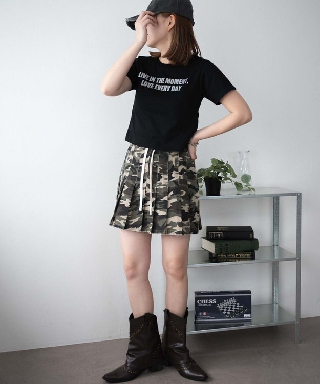 WEGO ロゴラメちびT ブラック