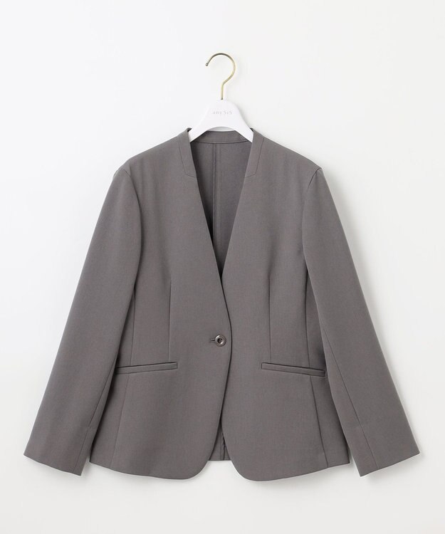 ANY SIS 【セットアップ対応】ビューティーツイルストレッチ ジャケット チャコール