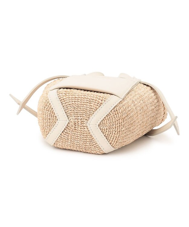 23区 VIOLAd'ORO アバカ 2WAY ミニ ショルダーバッグ ホワイト系