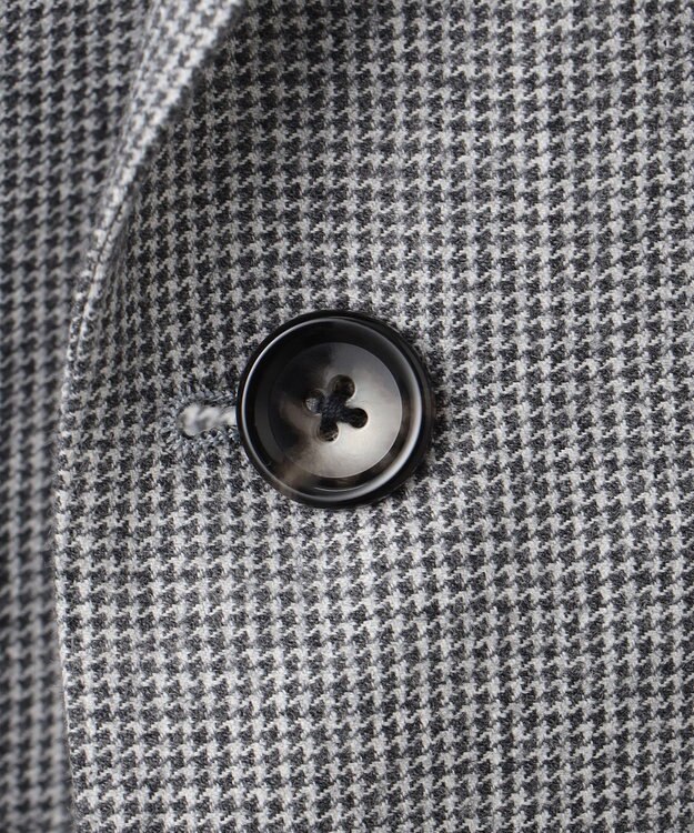 GOTAIRIKU 【CANONICO/カノニコ】サキソニーウールコットンブレンド ジャケット_グレー千鳥柄 ライトグレー×千鳥格子