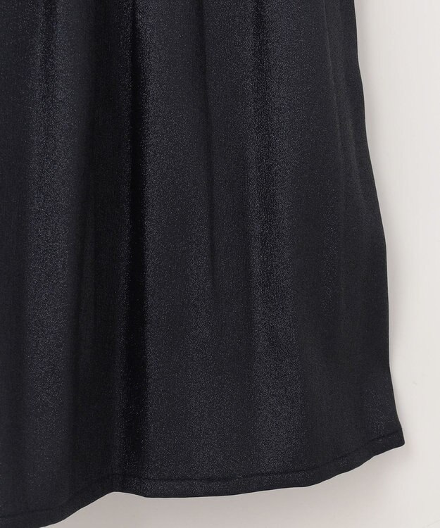 ANY SIS 【洗える】ブライトサテンプリーツ スカート ブラック