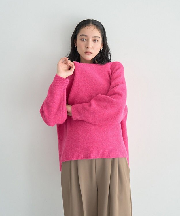 YECCA VECCA Vネックルーズニット Pink