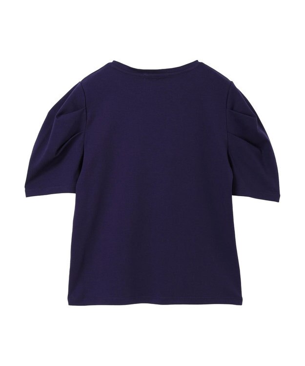 AMERICAN HOLIC 接触冷感タックスリーブ５分袖カットプルオーバー Purple