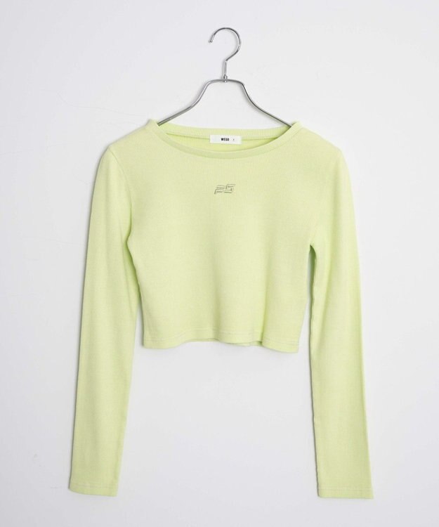 WEGO ヴィンテージウォッシュリブロンT ライム