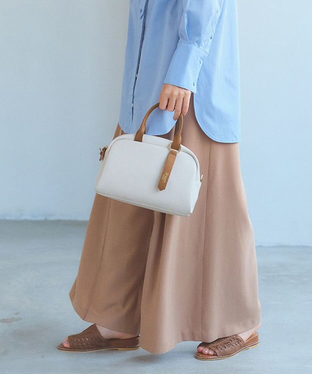 TOPKAPI 【Breath TOPKAPI】RIPPLE リプル ミニ ボストンバッグ チャーム付き アイボリー