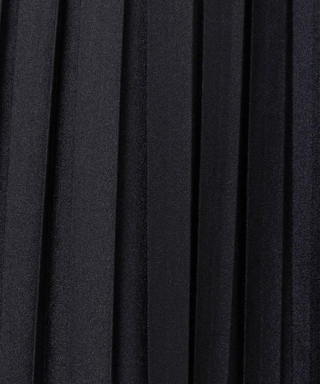 ANY SIS 【洗える】ブライトサテンプリーツ スカート ブラック