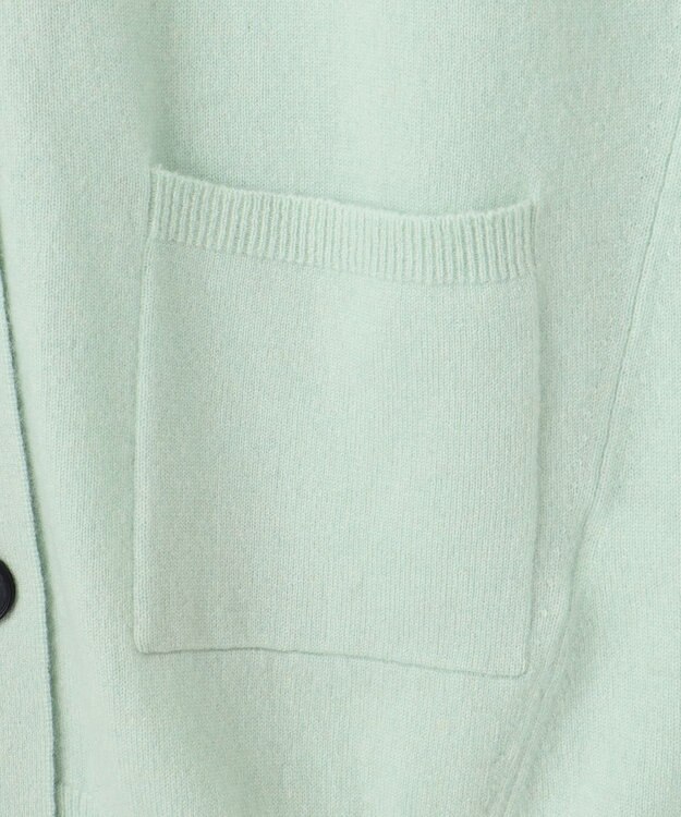 23区 【洗える】ピュアカシミヤ カーディガン スモーキーグリーン系