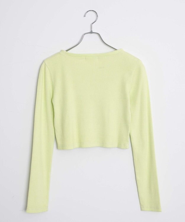 WEGO ヴィンテージウォッシュリブロンT ライム