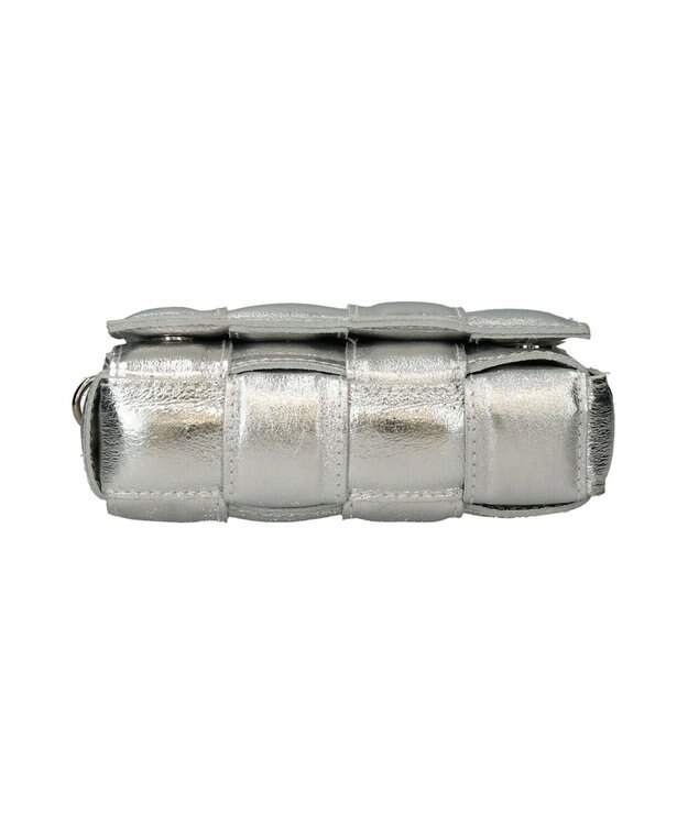 INTER-CHAUSSURES 【ANDREA CARDONE】イントレチャートレザーショルダーバッグ シルバー