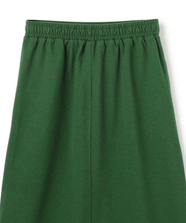 UNFILO L ブラッシュドジャージー Iラインスカート グリーン