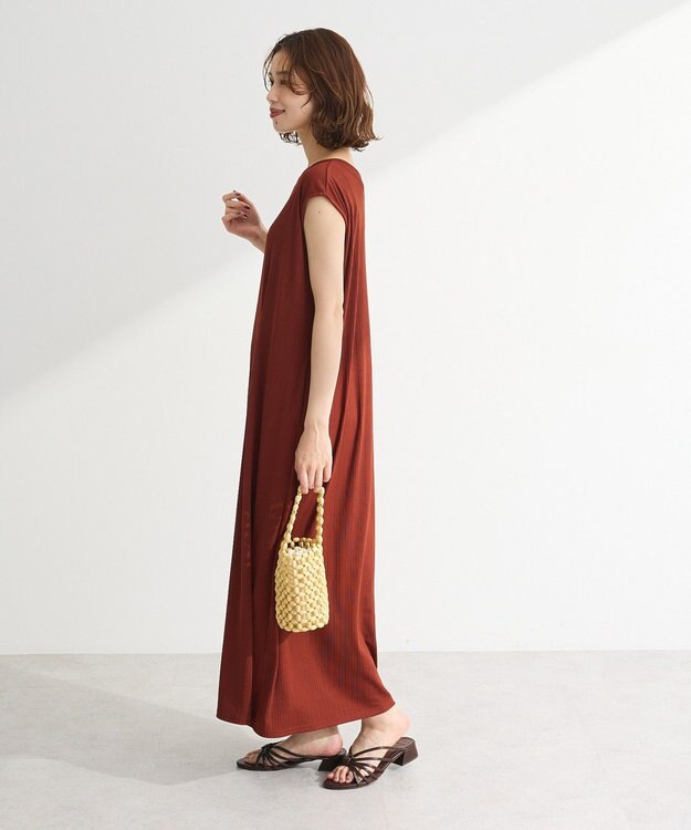 Green Parks 前後２ＷＡＹウエストタックワンピース Red