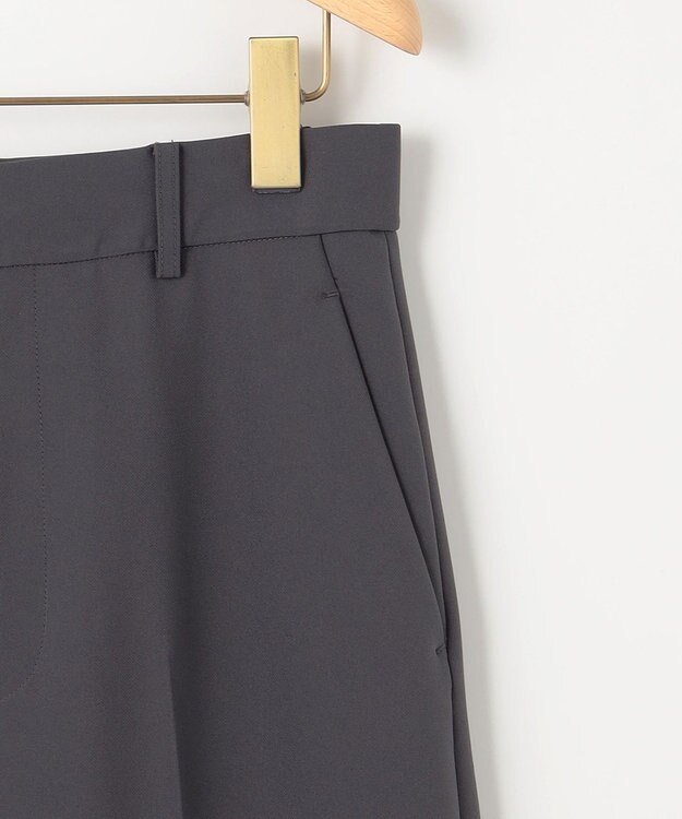 組曲 S 【WEB限定】ベーシックダブルクロス ワイドストレートパンツ チャコールグレー系