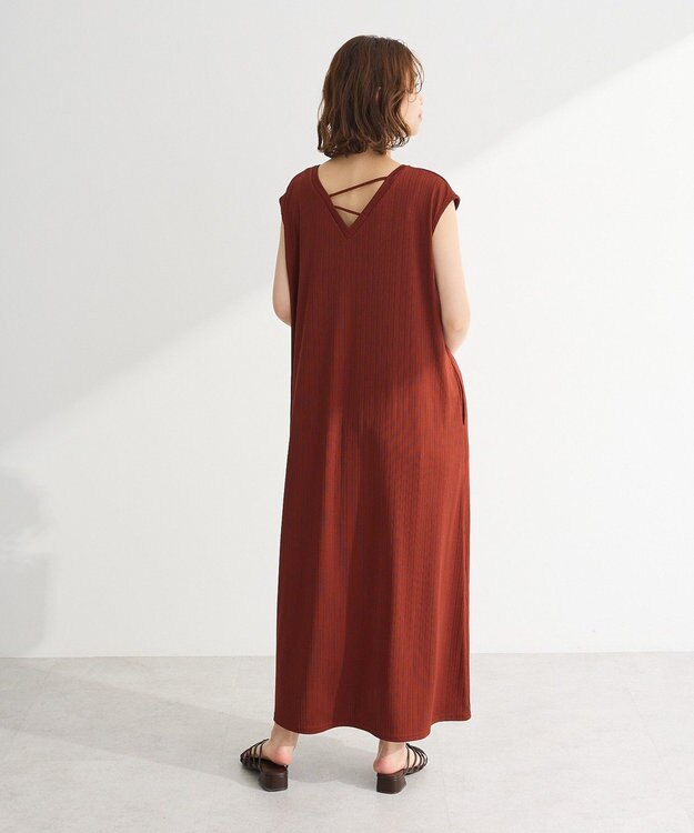 Green Parks 前後２ＷＡＹウエストタックワンピース Red