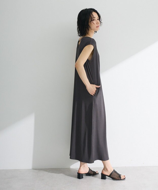 Green Parks 前後２ＷＡＹウエストタックワンピース Charcoal Gray