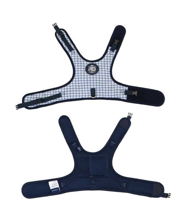 PET PARADISE J.PRESS クールベスト ハーネス 《チェック柄》 Ｓ 小型犬 ホワイト×ブルー