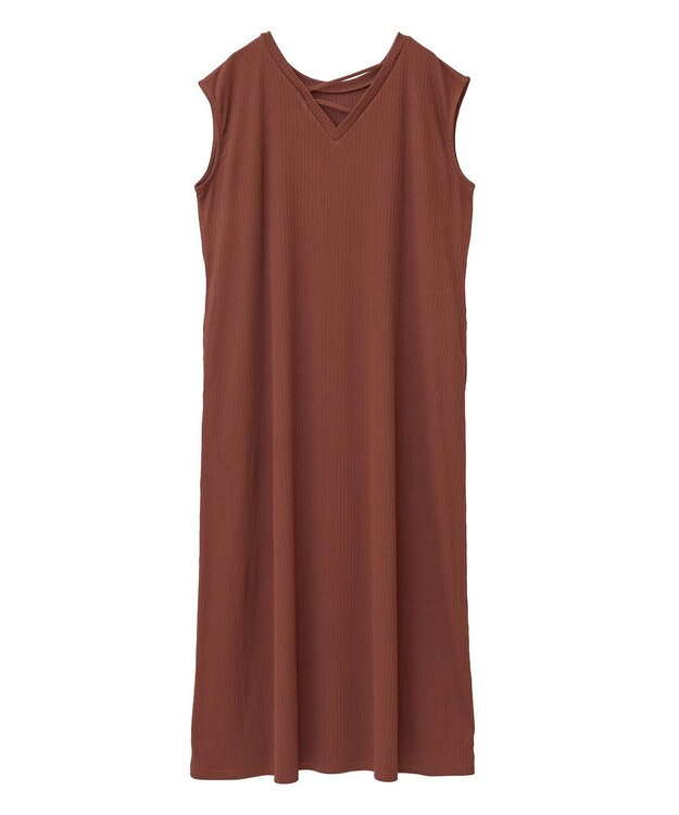 Green Parks 前後２ＷＡＹウエストタックワンピース Red