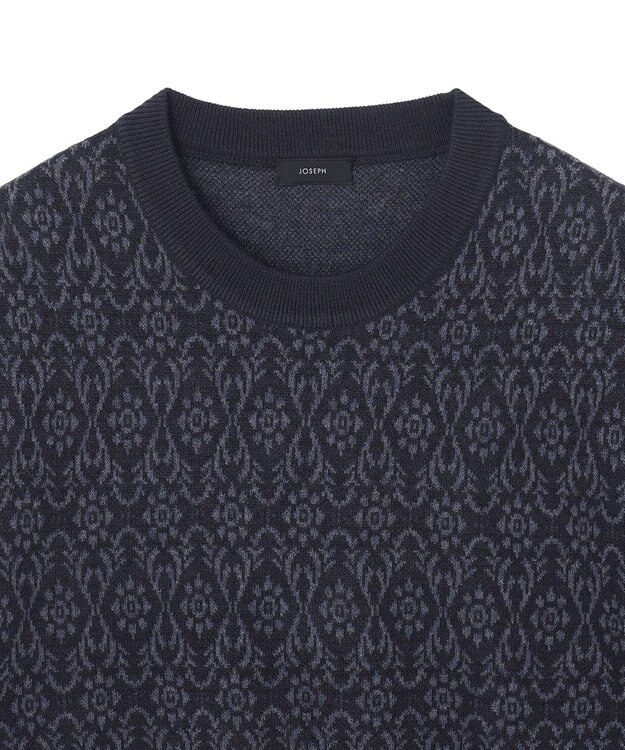 JOSEPH HOMME オーナメントジャガード　ニット ネイビー系5