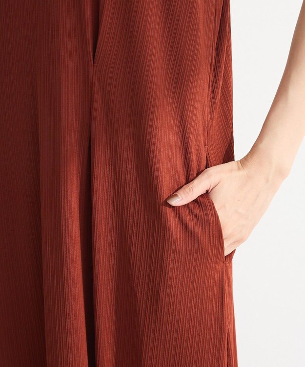 Green Parks 前後２ＷＡＹウエストタックワンピース Red