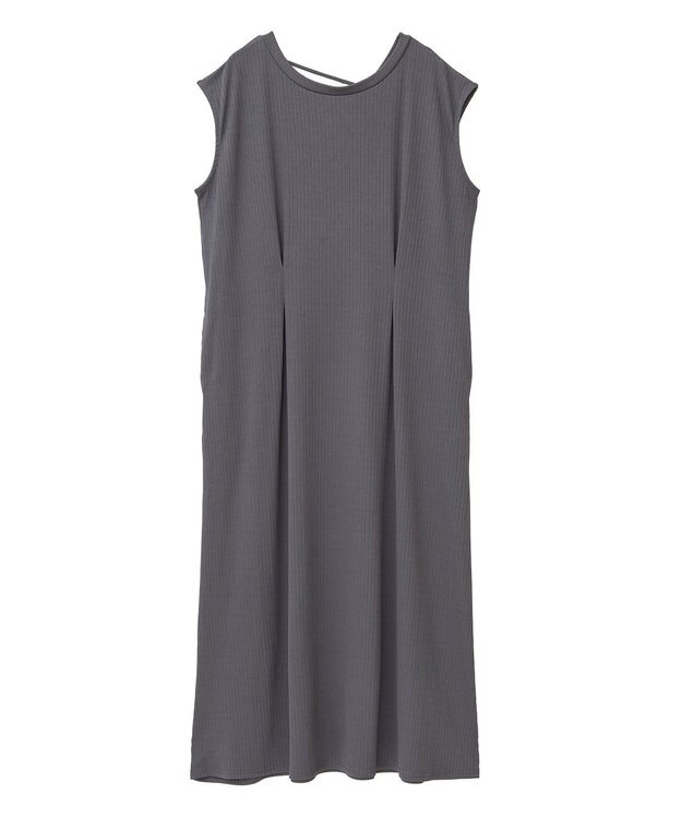 Green Parks 前後２ＷＡＹウエストタックワンピース Charcoal Gray
